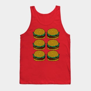 Six Cheeseburgers Tank Top